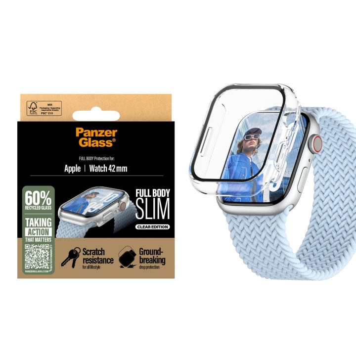 PanzerGlass Skärmskydd - Apple Watch 10 - 41mm Fullbody Slim - Transparent i gruppen SPORT, FRITID & HOBBY / Smartwatch & Aktivitetsarmband / Tillbehör hos TP E-commerce Nordic AB (D07011)