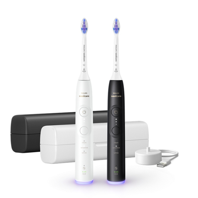 Philips Sonicare White & Black elektriska tandborstar Serie 6500 HX7419/01 i gruppen SKÖNHET & HÄLSA / Munvård / Eltandborstar hos TP E-commerce Nordic AB (D07022)