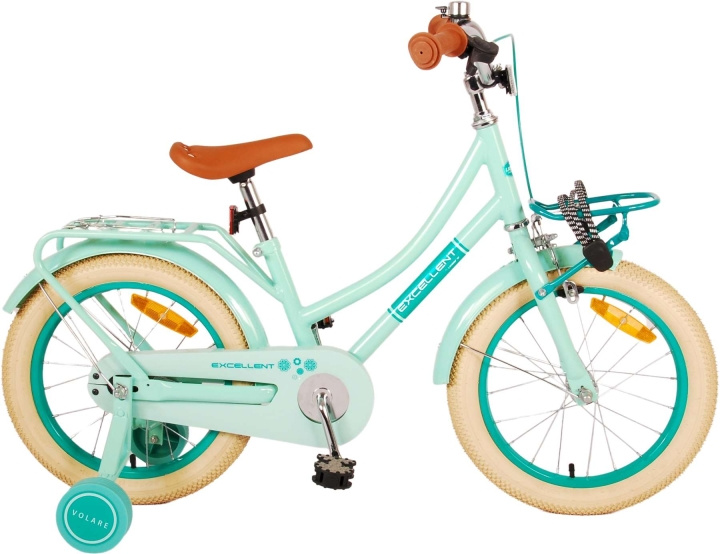 Volare Barncykel 16 - Excellent Grön (21387) i gruppen LEKSAKER, BARN- & BABYPRODUKTER / Uteleksaker / Cyklar & Sparkcyklar hos TP E-commerce Nordic AB (D07052)