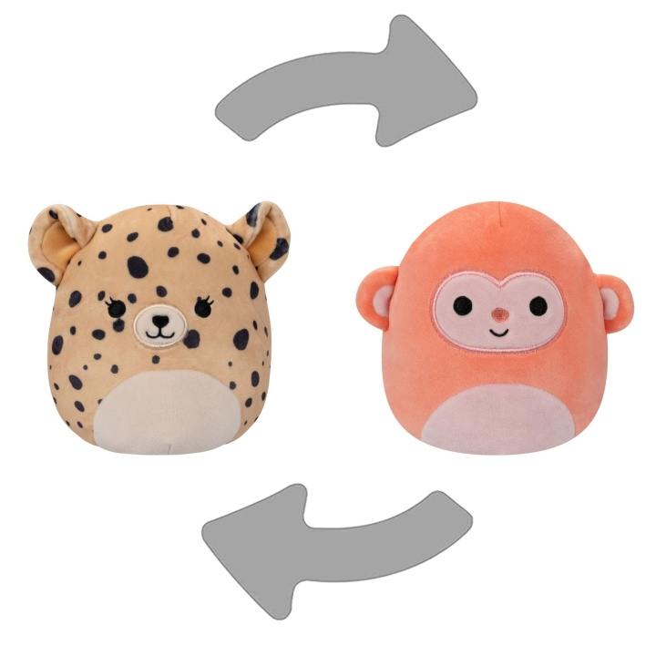 Squishmallows Flip A Mallow 13 cm P17 - Lexie Gepard/Elton Apa i gruppen LEKSAKER, BARN- & BABYPRODUKTER / Babyleksaker / Gosedjur hos TP E-commerce Nordic AB (D07077)