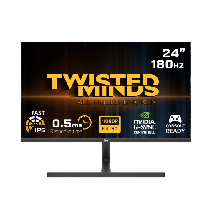 Twisted Minds 24 ,Platt ,FHD ,180Hz, 0,5MS, FAST IPS, HDR ,HDMI2.1 Spelmonitor i gruppen DATORER & KRINGUTRUSTNING / Datorskärmar & Tillbehör / Datorskärmar hos TP E-commerce Nordic AB (D07090)