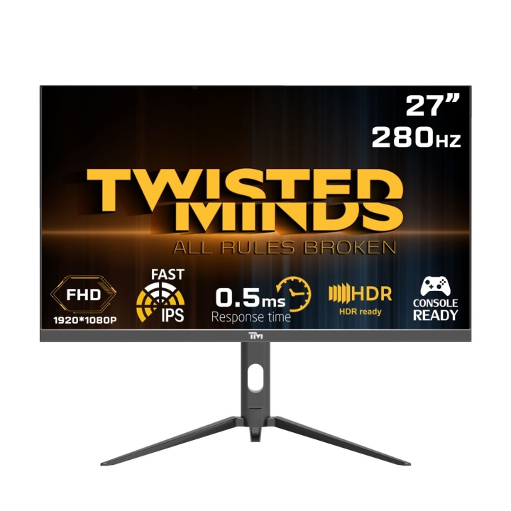 Twisted Minds Supreme Series Flat 27 FHD - 280HZ 0,5MS Snabb IPS HDMI 2.1-spelmonitor i gruppen DATORER & KRINGUTRUSTNING / Datorskärmar & Tillbehör / Datorskärmar hos TP E-commerce Nordic AB (D07091)