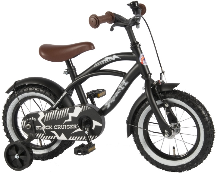 Volare Barncykel 12\'\' - Black Cruiser (21201) i gruppen LEKSAKER, BARN- & BABYPRODUKTER / Uteleksaker / Cyklar & Sparkcyklar hos TP E-commerce Nordic AB (D07202)