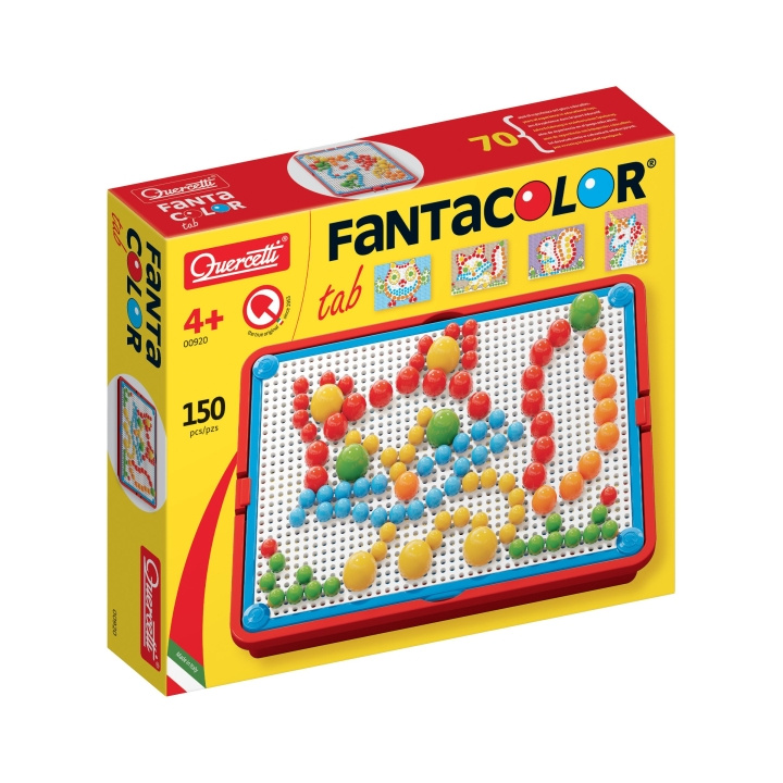 Quercetti FantaColor Tab (150 st) - (QU-0920) i gruppen SPORT, FRITID & HOBBY / Hobby / Pärlor / Pärlplattor & Pärlor hos TP E-commerce Nordic AB (D07364)