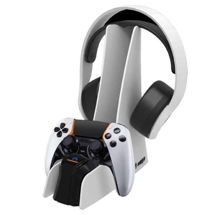 Snakebyte Dual Charge 5 & headsetstativ (vit) PS5 i gruppen HEMELEKTRONIK / Spelkonsoler & Tillbehör / Sony PlayStation 5 hos TP E-commerce Nordic AB (D07458)