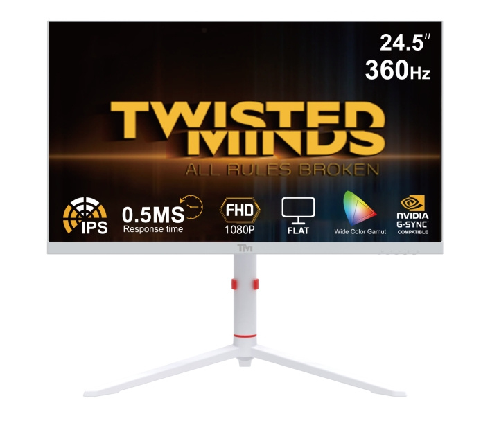 Twisted Minds Artic Pro Series 24 FHD - 360H - Vit i gruppen DATORER & KRINGUTRUSTNING / Datorskärmar & Tillbehör / Datorskärmar hos TP E-commerce Nordic AB (D07481)