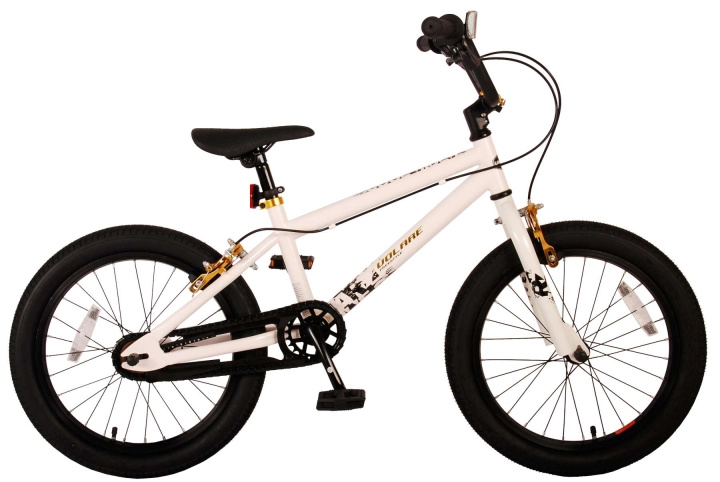 Volare Barncykel 18 - Cool Rider BMX Vit/Guld (21879) i gruppen LEKSAKER, BARN- & BABYPRODUKTER / Uteleksaker / Cyklar & Sparkcyklar hos TP E-commerce Nordic AB (D07641)