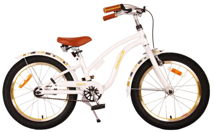 Volare Barncykel 18 - Miracle Cruiser Vit (21888) i gruppen LEKSAKER, BARN- & BABYPRODUKTER / Uteleksaker / Cyklar & Sparkcyklar hos TP E-commerce Nordic AB (D07646)