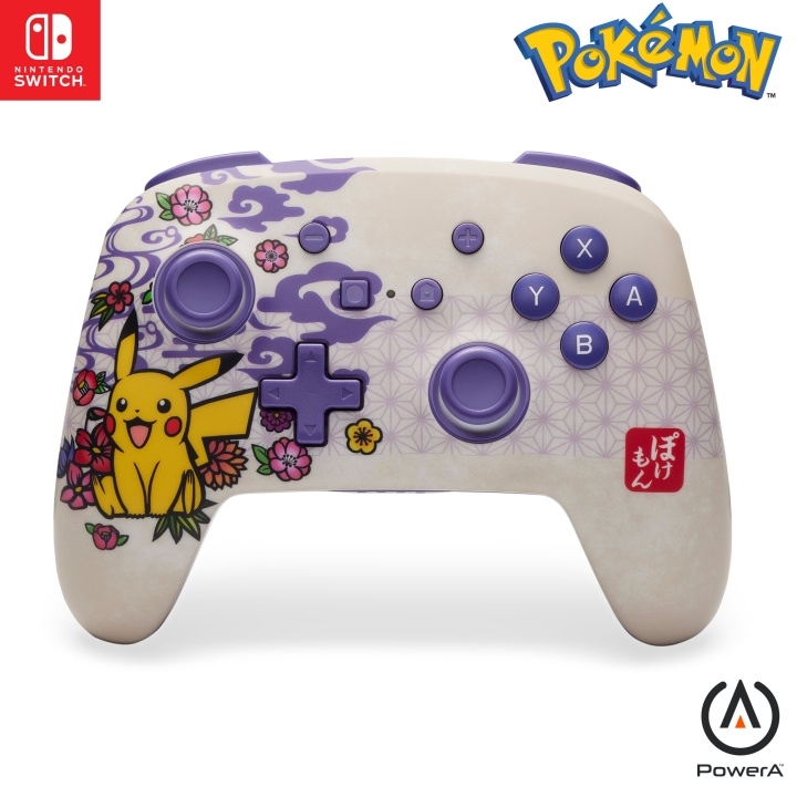 PowerA Förbättrad trådlös handkontroll - Pikachu Blossom (Nintendo Switch) i gruppen HEMELEKTRONIK / Spelkonsoler & Tillbehör / Nintendo Switch / Tillbehör hos TP E-commerce Nordic AB (D07687)