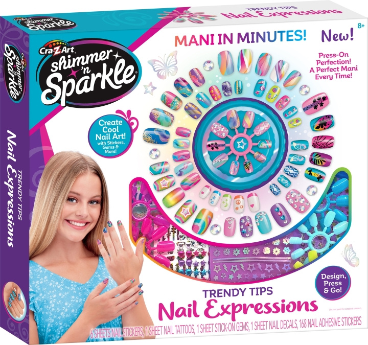 Shimmer n Sparkle Trendy Tips Nageluttryck (65610S) i gruppen LEKSAKER, BARN- & BABYPRODUKTER / Leksaker / Pyssel hos TP E-commerce Nordic AB (D07729)