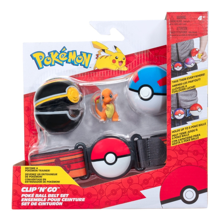 Pokémon Clip N Go Bältesuppsättning Charmander (PKW3647) i gruppen LEKSAKER, BARN- & BABYPRODUKTER / Leksaker / Figurer, Miniatyrer & tillbehör hos TP E-commerce Nordic AB (D07732)