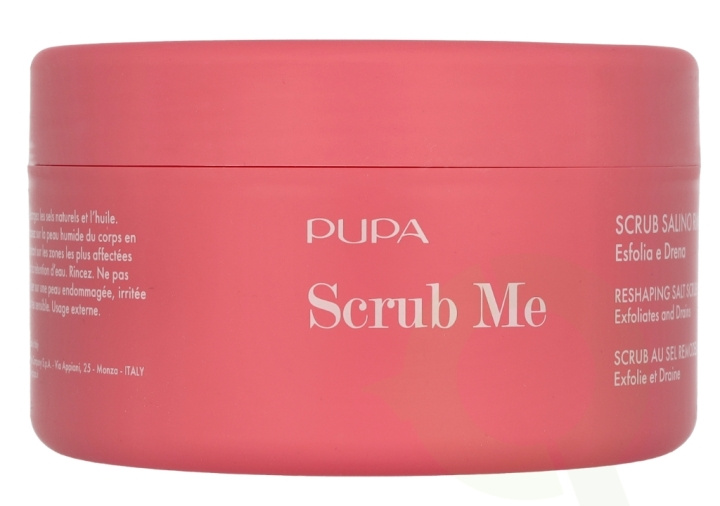 Pupa Milano Pupa Scrub Me Reshaping Salt Scrub 350 g Exfoliates And Drains i gruppen SKÖNHET & HÄLSA / Hudvård / Ansiktsvård / Skrubb / Peeling hos TP E-commerce Nordic AB (D07839)