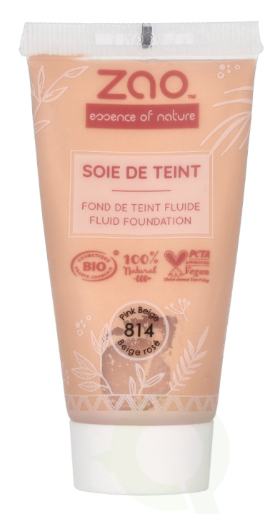 Zao Soie De Teint Fluid Foundation 30 ml #814 Beige Rose i gruppen SKÖNHET & HÄLSA / Makeup / Basmakeup / Foundation hos TP E-commerce Nordic AB (D07847)