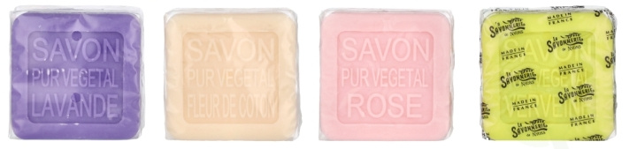 La Savonnerie De Nyons Soap Bar Set 4 Pcs - Dog 400 g 4x100gr - Lavender/Verbena/Cottonflower/Rose i gruppen SKÖNHET & HÄLSA / Hudvård / Kroppsvård / Handtvål hos TP E-commerce Nordic AB (D07891)