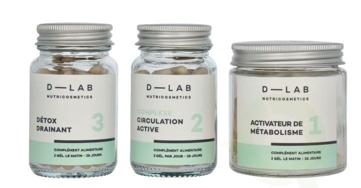 D-Lab Nutricosmetics D-Lab Action Capitions Set 3 piece Circulation Active 28 caps/Activateur De Metabolisme 28 caps/Detox Drainaint 28 caps i gruppen SKÖNHET & HÄLSA / Hudvård / Ansiktsvård hos TP E-commerce Nordic AB (D07925)