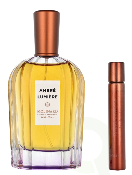 Molinard La Collection Privee Ambre Lumiere Giftset 97.5 ml Edp Spray 90ml/Edp Spray 7,5ml i gruppen SKÖNHET & HÄLSA / Doft & Parfym / Parfym / Parfym för henne hos TP E-commerce Nordic AB (D08145)