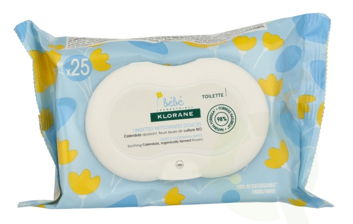 Klorane Bebe Gentle Cleansing Wipes 1 piece 25x i gruppen HEM, HUSHÅLL & TRÄDGÅRD / Städprodukter / Övriga städtillbehör hos TP E-commerce Nordic AB (D08152)