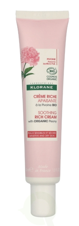 Klorane Soothing Rich Cream With Organic Peony 40 ml i gruppen SKÖNHET & HÄLSA / Hudvård / Ansiktsvård / Ansiktskräm hos TP E-commerce Nordic AB (D08162)