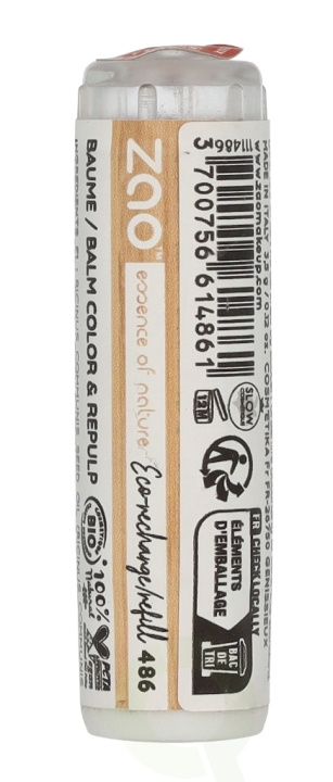 Zao Color & Repulp Lip Balm - Refill 3.5 g #486 Orange Nude i gruppen SKÖNHET & HÄLSA / Makeup / Läppar / Läppbalsam hos TP E-commerce Nordic AB (D08180)