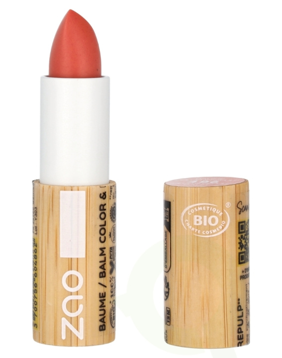 Zao Color & Repulp Lip Balm 3.5 g #486 Orange Nude i gruppen SKÖNHET & HÄLSA / Makeup / Läppar / Läppbalsam hos TP E-commerce Nordic AB (D08181)