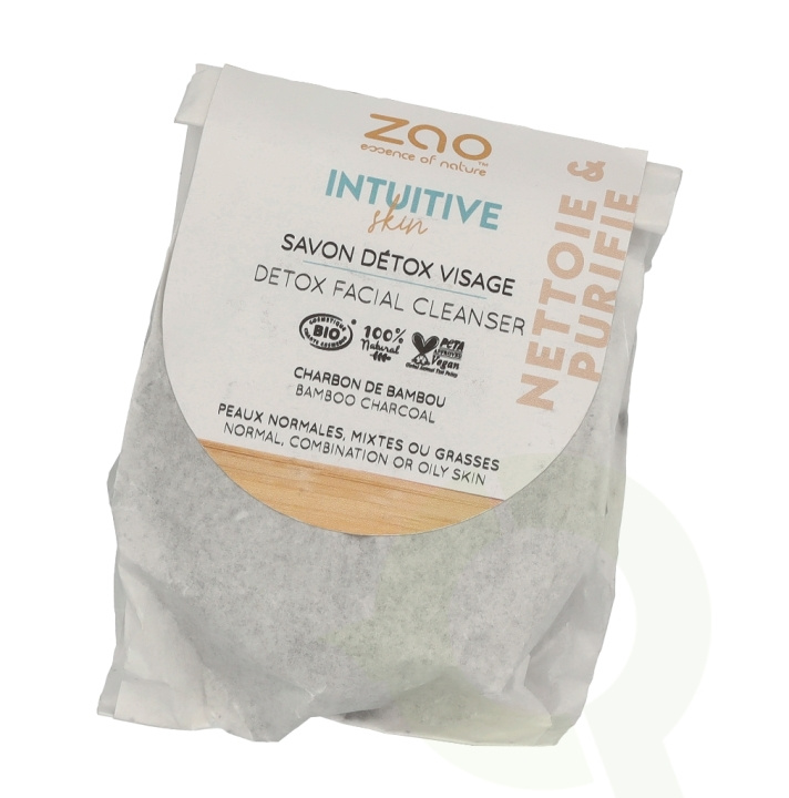 Zao Intuitive Skin Detox Facial Cleanser - Round 70 g Bamboo Charcoal i gruppen SKÖNHET & HÄLSA / Hudvård / Ansiktsvård / Rengöring hos TP E-commerce Nordic AB (D08259)