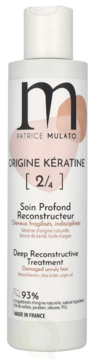 Patrice Mulato P. Mulato Origine Keratine 2/4 Deep Reconstructive Treatment 200 ml i gruppen SKÖNHET & HÄLSA / Hår & Styling / Hårvårdsprodukter / Hårinpackning hos TP E-commerce Nordic AB (D08273)