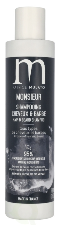 Patrice Mulato P. Mulato Monsieur Hair & Beard Shampoo 200 ml i gruppen SKÖNHET & HÄLSA / Hår & Styling / Hårvårdsprodukter / Schampo hos TP E-commerce Nordic AB (D08279)