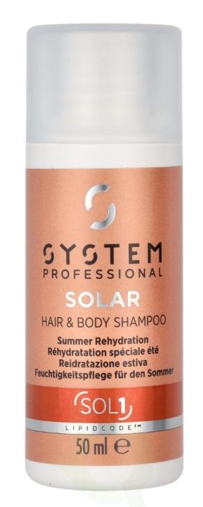 Wella System P. - Lipid Code - Solar Hair&Body Shampoo SOL1 50 ml i gruppen SKÖNHET & HÄLSA / Hår & Styling / Hårvårdsprodukter / Schampo hos TP E-commerce Nordic AB (D08298)