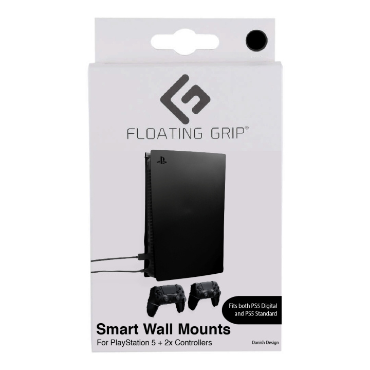 FLOATING GRIP Playstation 5 väggfästen från FLOATING GRIP - svart paket i gruppen HEMELEKTRONIK / Spelkonsoler & Tillbehör / Sony PlayStation 5 hos TP E-commerce Nordic AB (D08460)