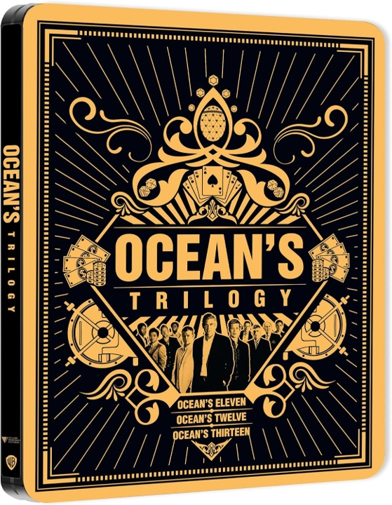 Oceans Trilogy 11-13 - Limited Edition Steelbook (4K Ultra HD + Blu-ray) i gruppen HEMELEKTRONIK / Ljud & Bild / TV & Tillbehör / Filmer / Blu-ray hos TP E-commerce Nordic AB (D08526)