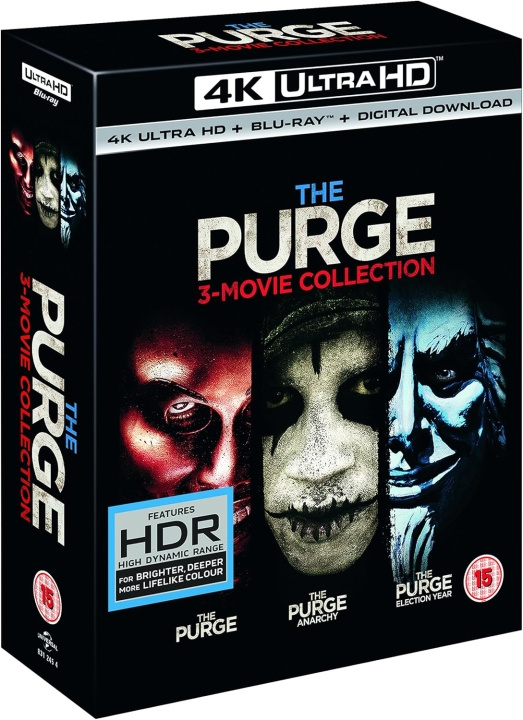 The Purge 1 to 3 4K Ultra HD + Blu-Ray i gruppen HEMELEKTRONIK / Ljud & Bild / TV & Tillbehör / Filmer / Blu-ray hos TP E-commerce Nordic AB (D08561)