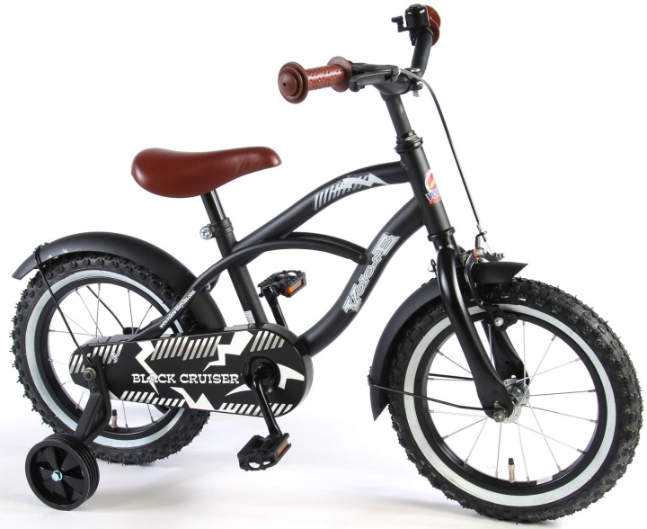 Volare Barncykel 14\'\' - Black Cruiser (41401) i gruppen LEKSAKER, BARN- & BABYPRODUKTER / Uteleksaker / Cyklar & Sparkcyklar hos TP E-commerce Nordic AB (D08933)