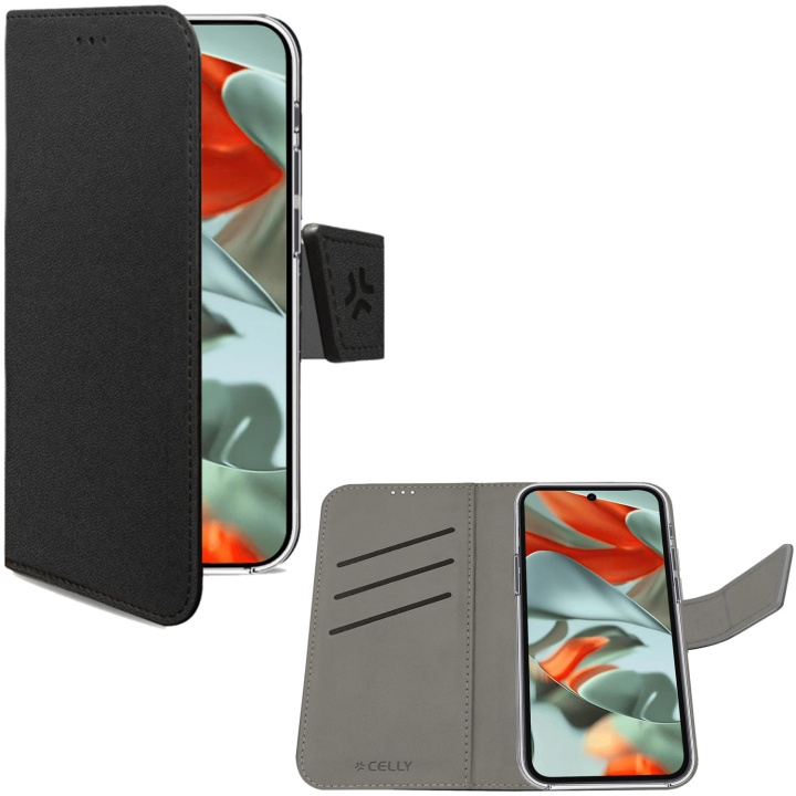 Celly Wallet Case Google Pixel 9 Pro XL Svart i gruppen SMARTPHONE & SURFPLATTOR / Mobilskydd / Google hos TP E-commerce Nordic AB (D09095)