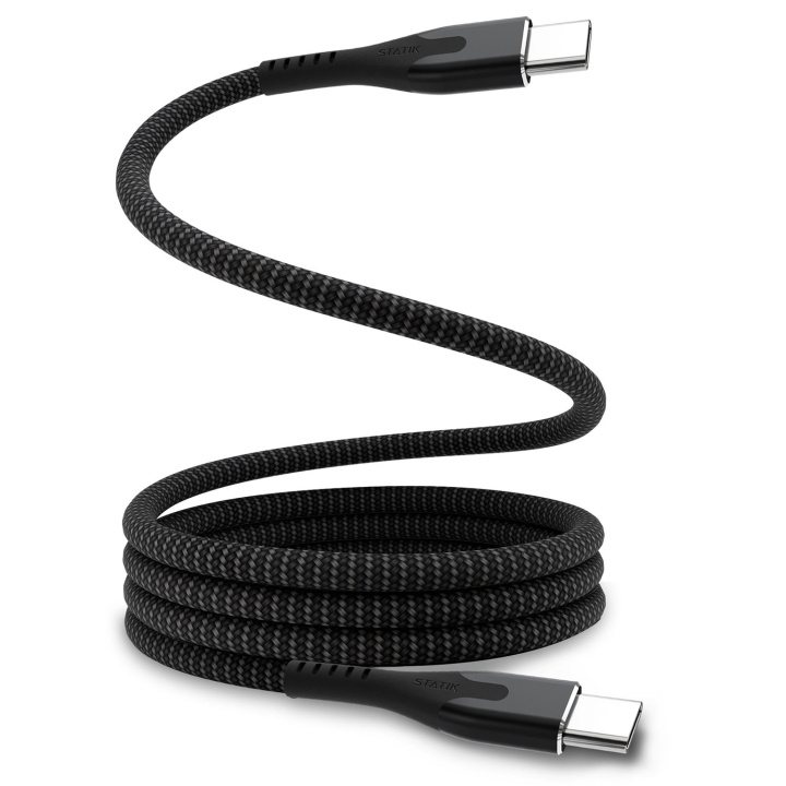 STATIK Magnetisk Kabel Magstack Pro USB-C Till USB-C Svart 1m i gruppen DATORER & KRINGUTRUSTNING / Datorkablar / USB-kablar / USB-C hos TP E-commerce Nordic AB (D09184)