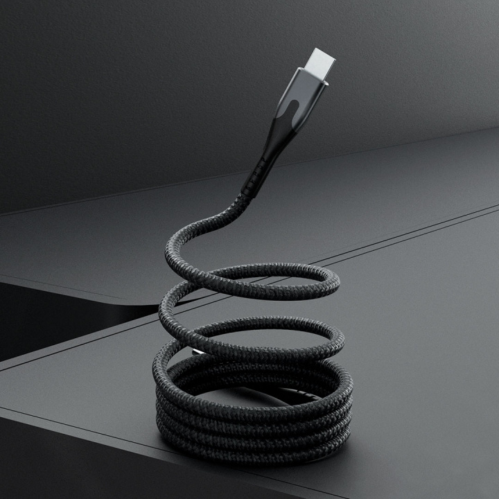 STATIK Magnetisk Kabel Magstack Pro USB-C Till USB-C Svart 2m i gruppen DATORER & KRINGUTRUSTNING / Datorkablar / USB-kablar / USB-C hos TP E-commerce Nordic AB (D09185)