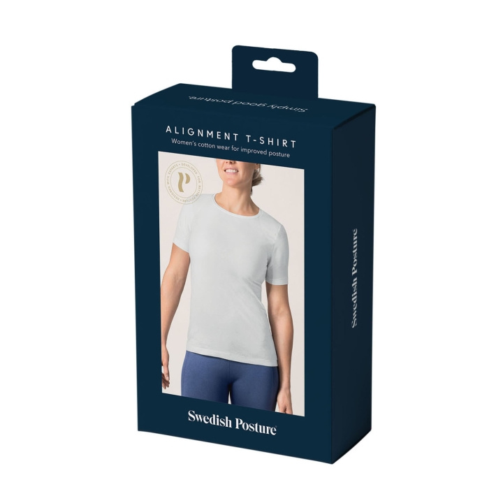 SWEDISH POSTURE Alignment Hållningströja Bomull Dam Vit M i gruppen SPORT, FRITID & HOBBY / Accessoarer / T-shirts & Tröjor hos TP E-commerce Nordic AB (D09230)