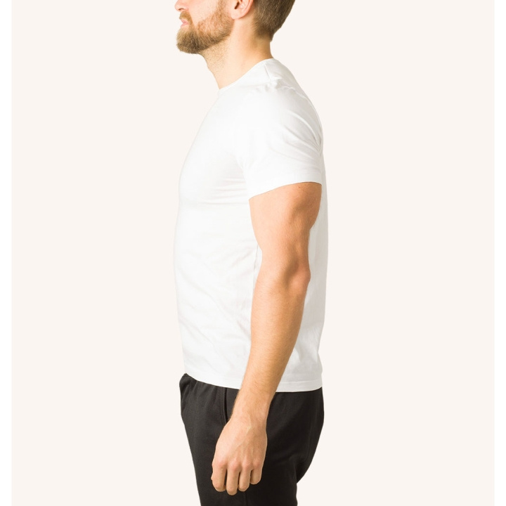 SWEDISH POSTURE Alignment Hållningströja Bomull Herr Vit S i gruppen SPORT, FRITID & HOBBY / Accessoarer / T-shirts & Tröjor hos TP E-commerce Nordic AB (D09233)