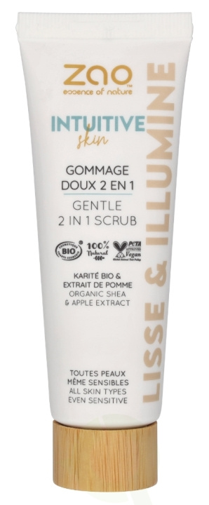 Zao Intuitive Skin Gentle 2 In 1 Scrub 50 ml Organic Shea & Apple Extract i gruppen SKÖNHET & HÄLSA / Hudvård / Ansiktsvård / Skrubb / Peeling hos TP E-commerce Nordic AB (D09305)