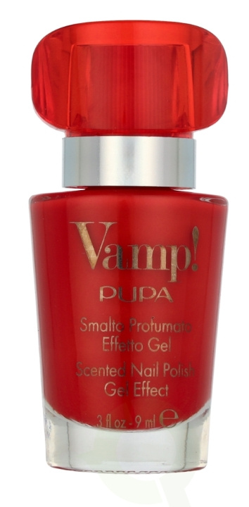 Pupa Milano Pupa Vamp! Scented Nail Polish 9 ml #202 Carnal Red i gruppen SKÖNHET & HÄLSA / Manikyr/Pedikyr / Nagellack hos TP E-commerce Nordic AB (D09390)