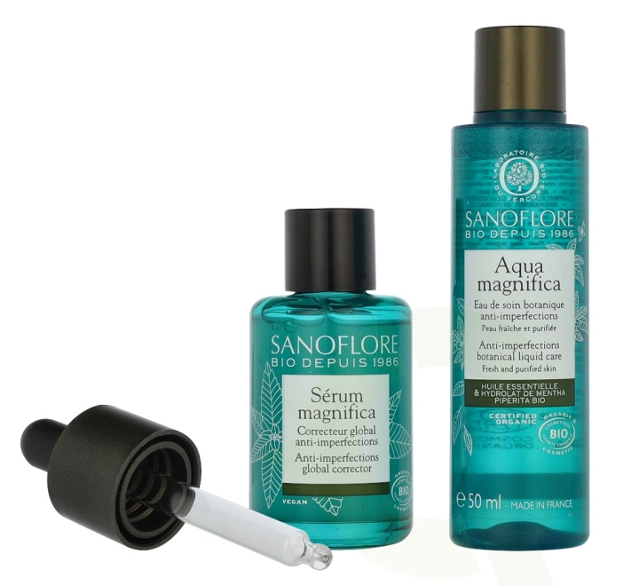 Sanoflore Magnifica 10 Years Anti-Imperfections Set 80 ml Serum 30ml/Aqua 50ml i gruppen SKÖNHET & HÄLSA / Hudvård / Ansiktsvård / Serum Hud hos TP E-commerce Nordic AB (D09399)