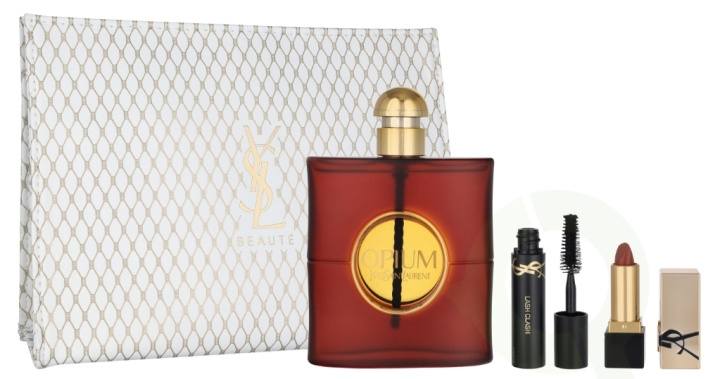 Yves Saint Laurent YSL Opium Pour Femme Giftset 93.3 ml Edp Spray 90ml/Lipstick 1,3gr/Mascara 2ml/Pouch i gruppen SKÖNHET & HÄLSA / Presentkit / Presentkit För Henne hos TP E-commerce Nordic AB (D09441)