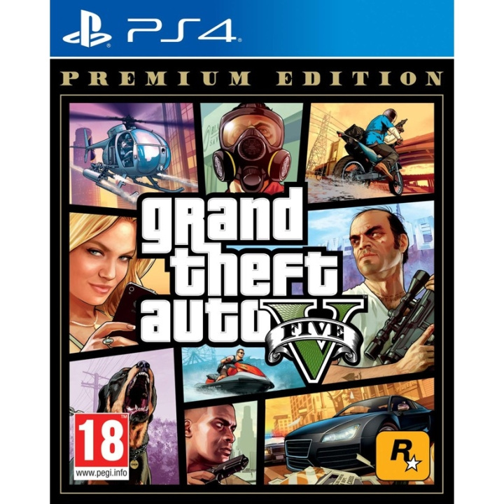 Grand Theft Auto V (GTA 5) Premium Edition (PS4) i gruppen HEMELEKTRONIK / Spelkonsoler & Tillbehör / Sony PlayStation 4 / Spel hos TP E-commerce Nordic AB (D10002)