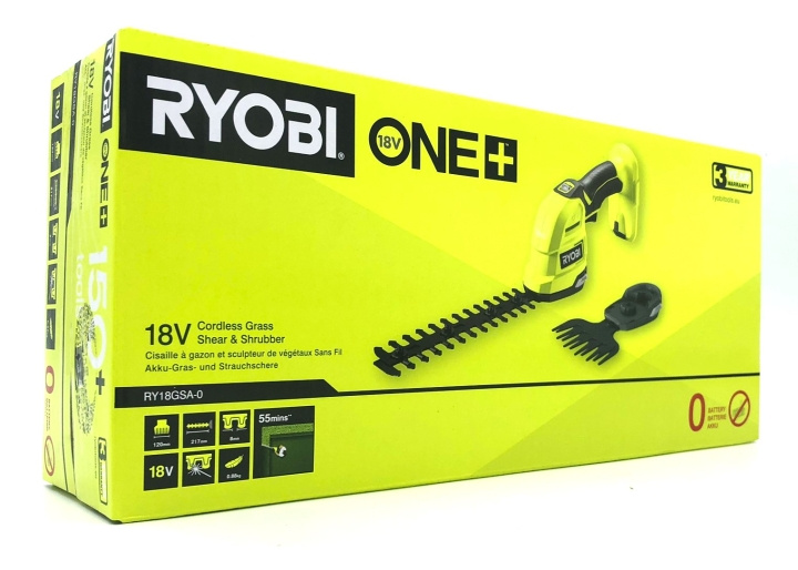 Ryobi RY18GSA-0 ONE+ 18V 2-i-1 gräs-/häcksax – Solo i gruppen HEM, HUSHÅLL & TRÄDGÅRD / Verktyg / Övriga Elverktyg hos TP E-commerce Nordic AB (D10127)