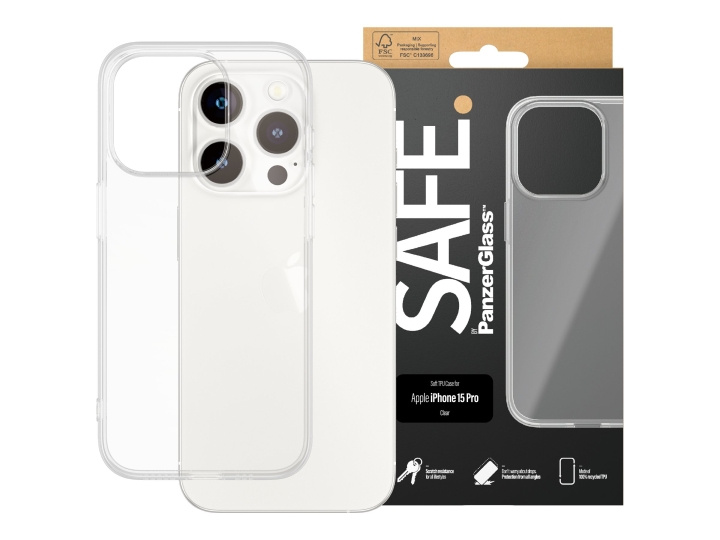 PanzerGlass SAFE. by PanzerGlass Skal till Apple iPhone 15 Pro, Transparent i gruppen SMARTPHONE & SURFPLATTOR / Mobilskydd / Apple / iPhone 15 hos TP E-commerce Nordic AB (D10139)