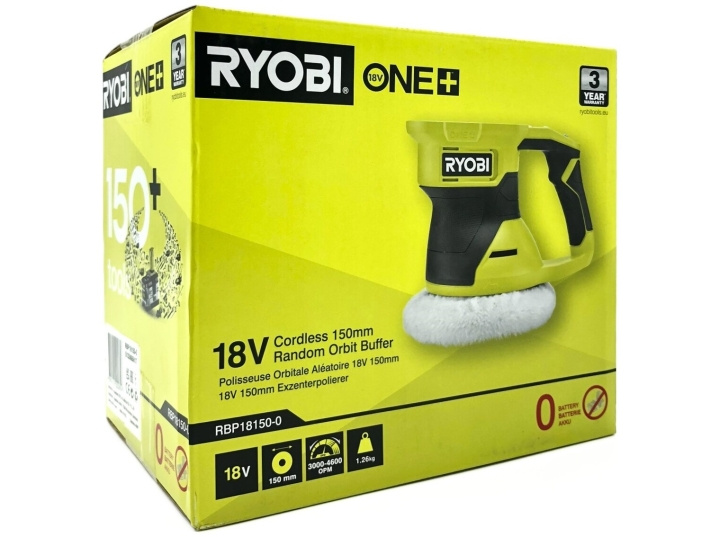 Ryobi One+ RBP18150-0 18V polermaskin 150mm Inget batteri i gruppen HEM, HUSHÅLL & TRÄDGÅRD / Verktyg / Övriga Elverktyg hos TP E-commerce Nordic AB (D10168)