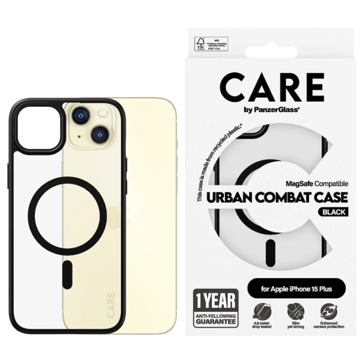 PanzerGlass CARE Flagship Case with MagSafe for iPhone 15 Plus Transparent i gruppen SMARTPHONE & SURFPLATTOR / Mobilskydd / Apple / iPhone 15 hos TP E-commerce Nordic AB (D10184)