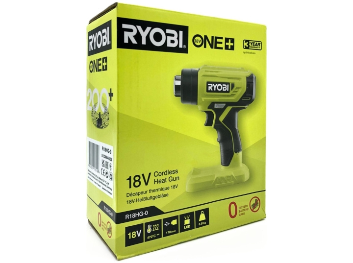 Ryobi One+ R18HG-0 Värmepistol Utan batteri i gruppen HEM, HUSHÅLL & TRÄDGÅRD / Verktyg / Övriga Elverktyg hos TP E-commerce Nordic AB (D10190)