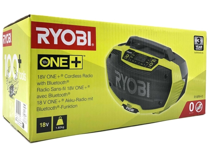 Ryobi One+ R18RH-0 Privat radio Svart Gul i gruppen HEMELEKTRONIK / Ljud & Bild / Hemmabio, HiFi & Bärbart / Radio & Väckarklockor / Radio hos TP E-commerce Nordic AB (D10237)