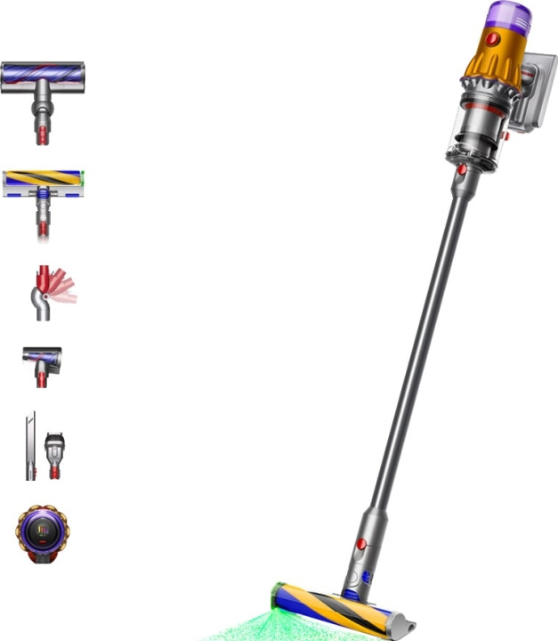 Dyson V12 Detect Slim Absolute Sladdlös Handdammsugare, 150W 0,35 liter, Guld i gruppen HEM, HUSHÅLL & TRÄDGÅRD / Städprodukter / Dammsugare & Tillbehör / Handdammsugare hos TP E-commerce Nordic AB (D10239)