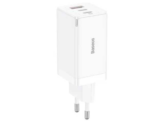 Baseus GaN5 Pro strömförsörjningsadapter 65Watt Vit i gruppen SMARTPHONE & SURFPLATTOR / Laddare & Kablar / Väggladdare hos TP E-commerce Nordic AB (D10245)